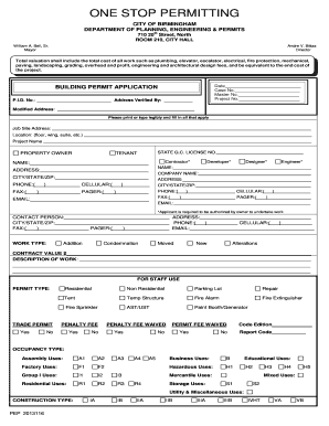 City of Birmingham Building Permit Application