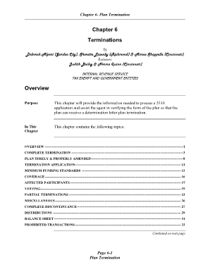 IRS Plan Termination Guide
