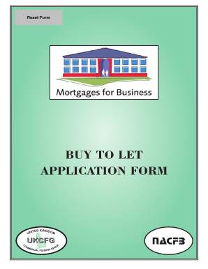 Buy to Let Mortgage Application Form