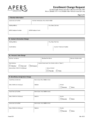 Enrollment Change Request Form