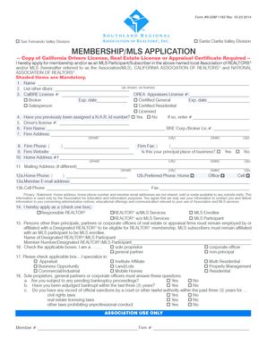 California REALTORS Membership/MLS Application