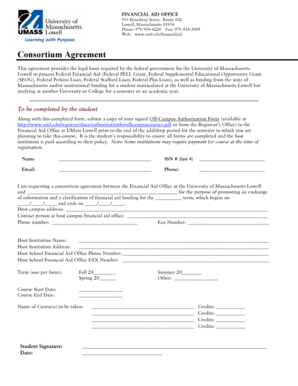 Consortium Agreement for Financial Aid