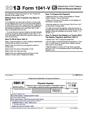 2013 Form 1041-V Payment Voucher