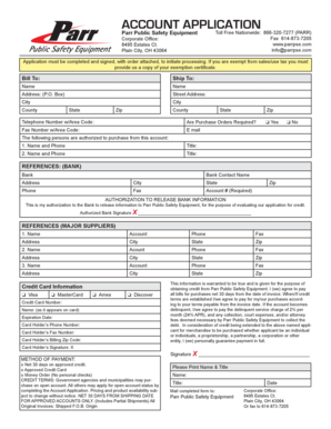 Account Application Form