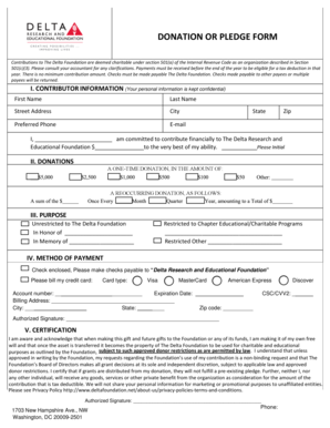 Donation or Pledge Form