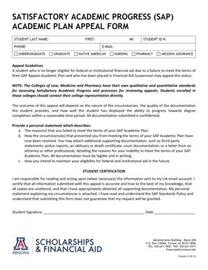 SAP Academic Plan Appeal Form