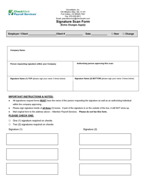 Signature Scan Form
