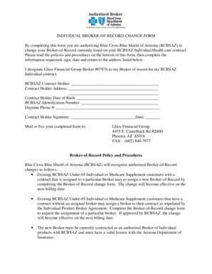 Broker-of-Record Change Form