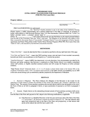 ECTP (FHA only) Promissory Note