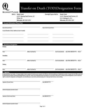 Transfer on Death (TOD) Designation Form