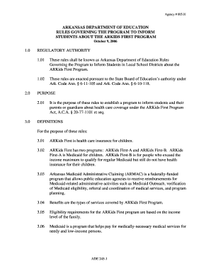 Fillable Online ARkids First (PDF) Fax Email Print - pdfFiller