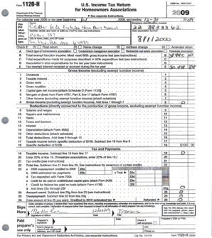 Form 1120-H US Income Tax Return for Homeowners Associations