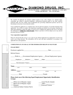 Voluntary Affirmative Action Information Form