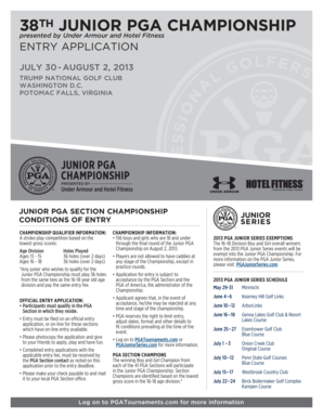 Junior PGA Championship Entry Application
