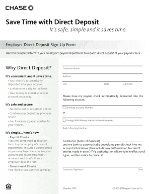 Employer Direct Deposit Sign-Up Form
