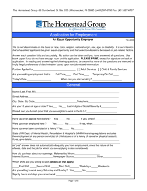 Application for Employment