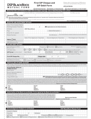SIP Debit Form