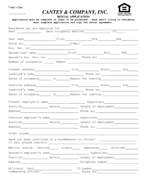 Rental Application