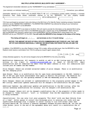 Connecticut MLS Entry-Only Agreement