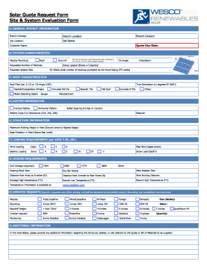Solar Quote Request Form
