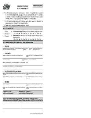 Solicitud de Permiso de Autotransportista
