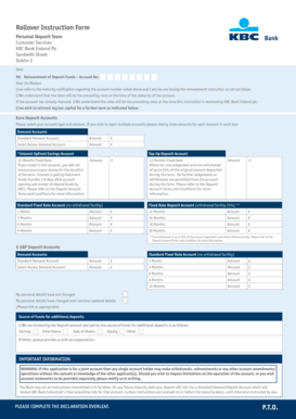 Rollover Instruction Form