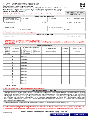 cigna form providers claim medical pdffiller appeal request