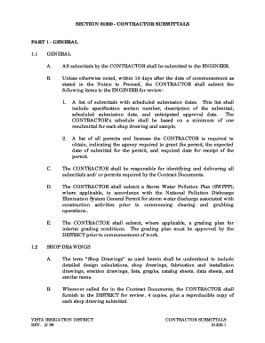 Contractor submittals fillable form