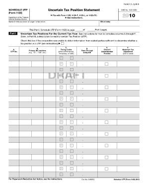 Schedule UTP Form 1120