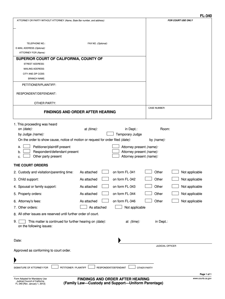 fl 340 instructions Preview on Page 1