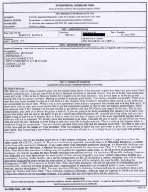 Developmental counseling form fillable