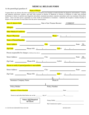 Medical Release Form