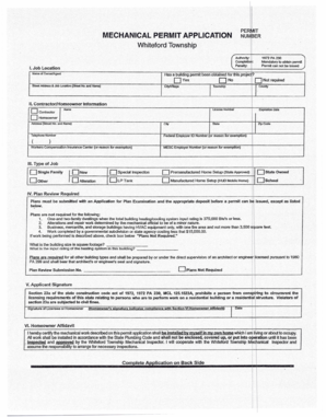 Mechanical Permit Application