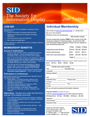SID Individual Membership Application