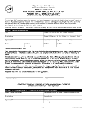 Michigan Hunt from Standing Vehicle Application