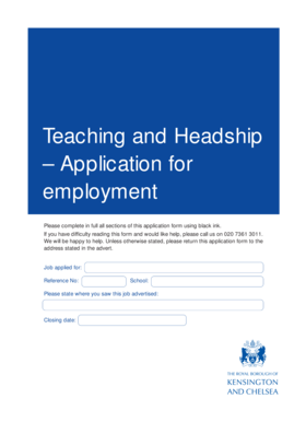 Teaching Application Form