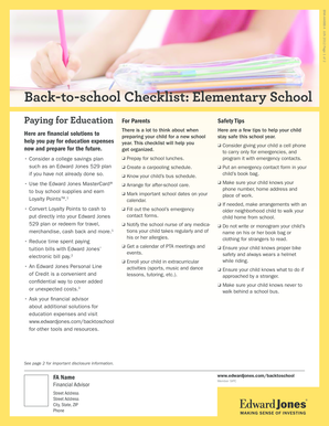 Back-to-School Checklist for Elementary School