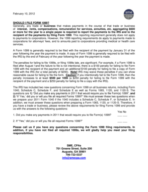 Form 1099 Filing Guidance