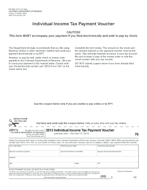 Colorado Individual Income Tax Payment Voucher