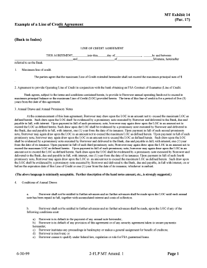 Line of Credit Agreement