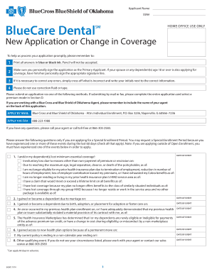 BlueCare Dental Application Form