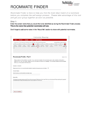 Roommate Finder Form