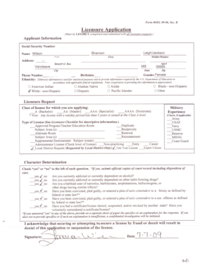 Mississippi Educator Licensure Application