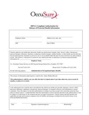 HIPAA Authorization for Release of Medical Records