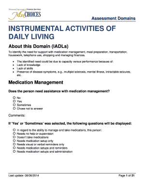 Medication Management Assessment Form