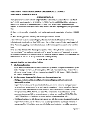 FINRA Supplemental Inventory Schedule