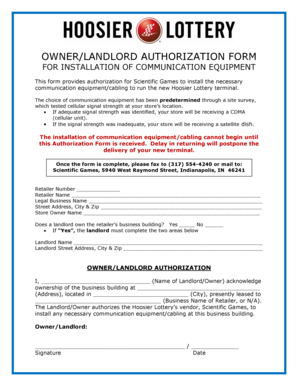 Owner Landlord Authorization Form