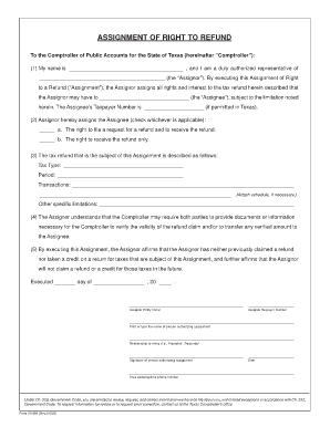 assignment of rights form