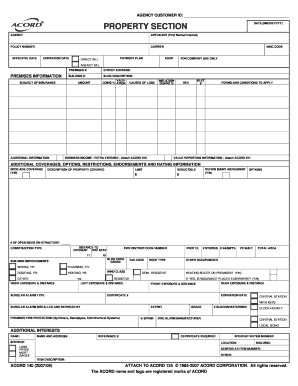 Commercial Property Insurance Application