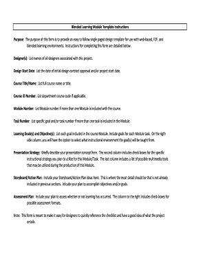 Blended Learning Module Template